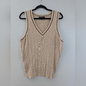 100% Cotton Sweater vest Size XL Y2k